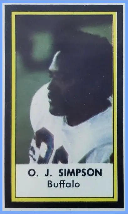 Dell 1971 O.J. Simpson Football Card