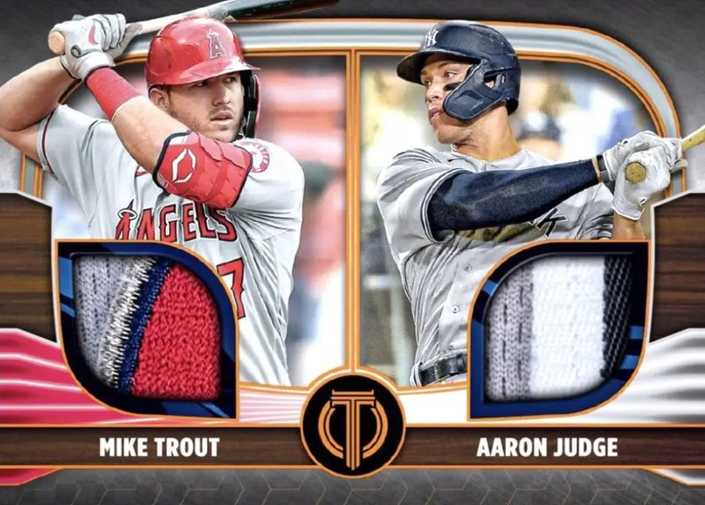 Topps Dual Relic Trout and judge
