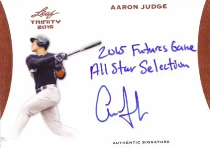 2015 Leaf Trinity Autograph Aaron Judge not numbered