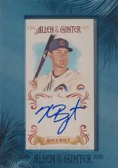 2015 Topps Allen & Ginter Framed Mini Autographed Kris Bryant Rookie Card, Card #AGA-KB