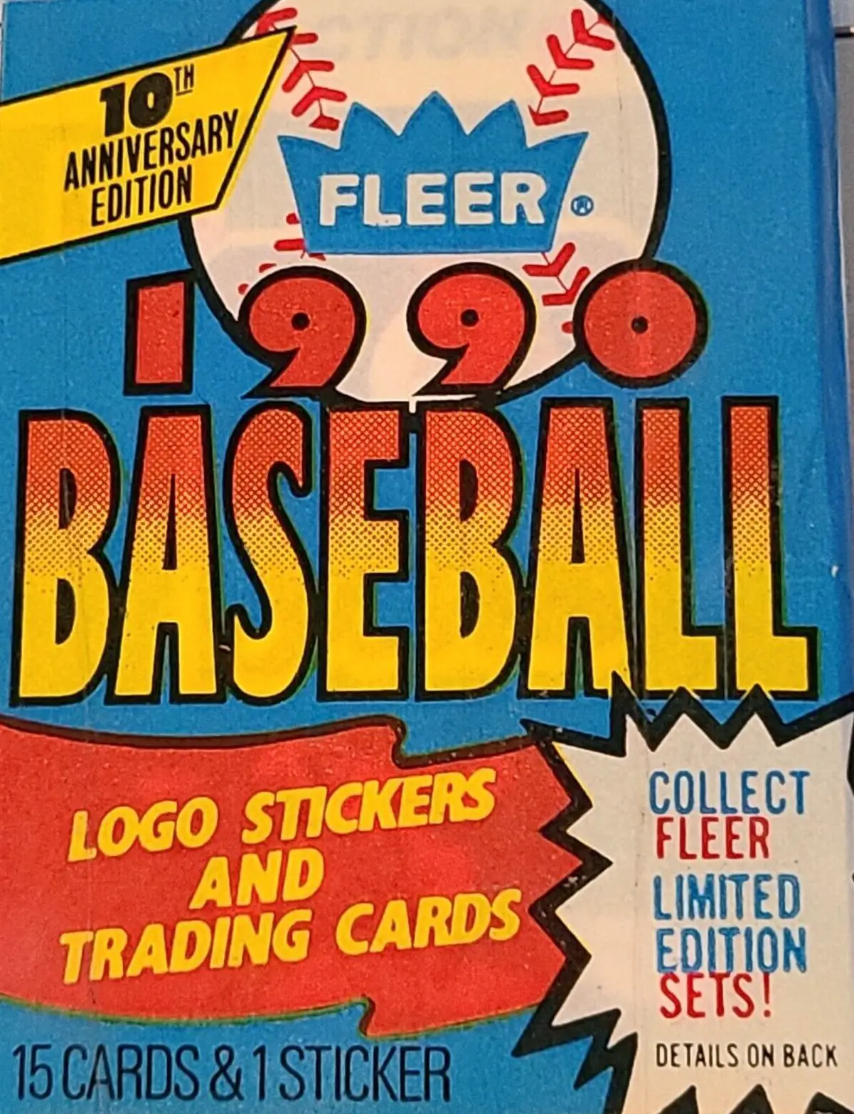 Fleer baseball card box 1990
