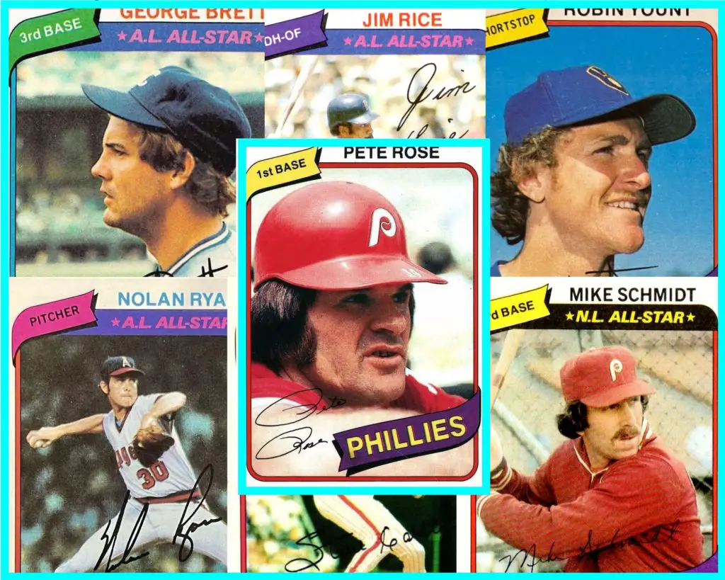 Topps 1980 Baseball Cards photo collage