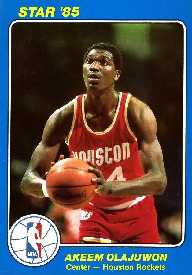 1984-1985 Star Court Kings Rookie Card #47 Hakeem Olajuwon Cards