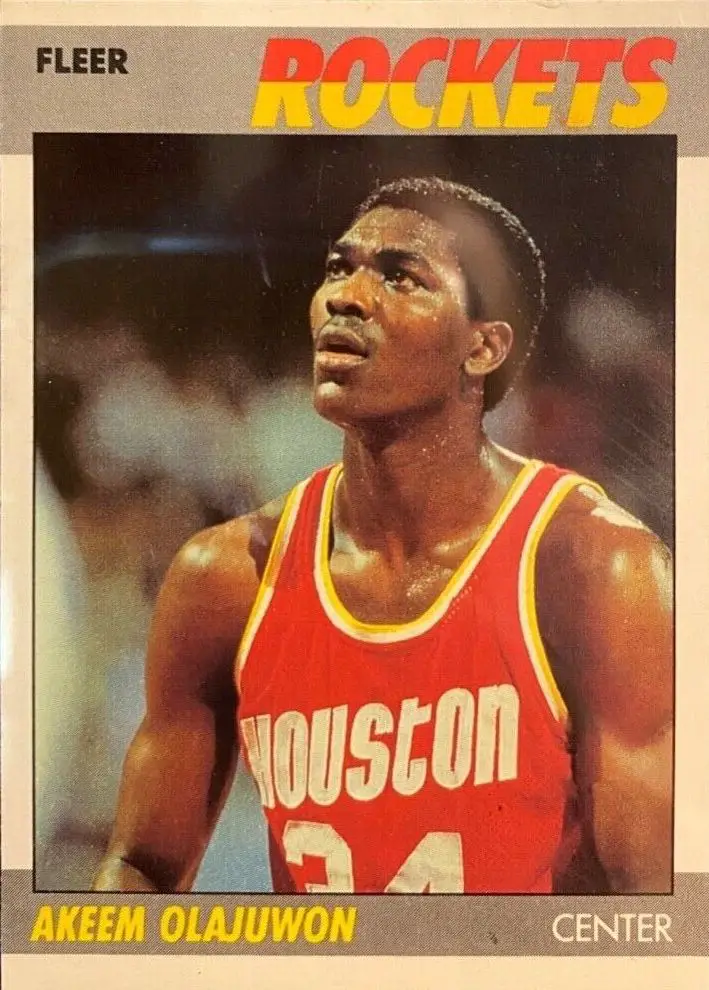 1987-1988 Fleer #80 - hakeem Olajuwon cards
