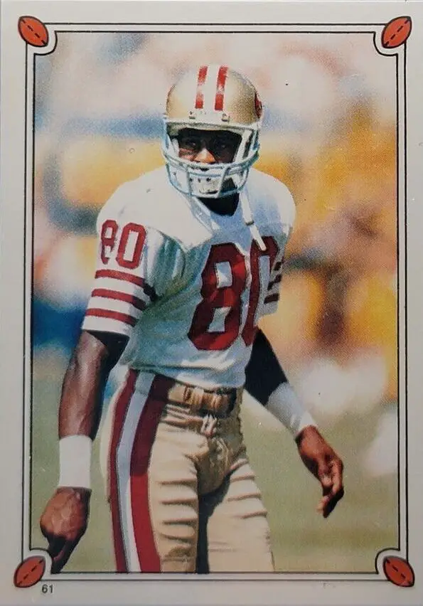 1987 Topps Jerry Rice Sticker Cards #61