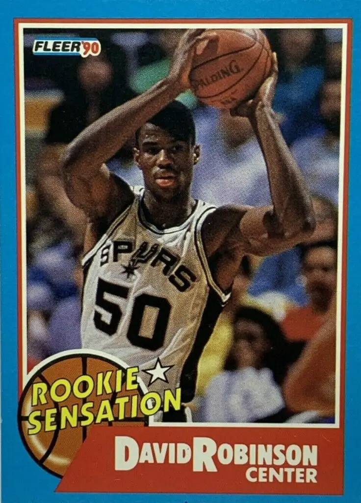 1990-1991 David Robinson Fleer Rookie Sensation basketball Card #1
