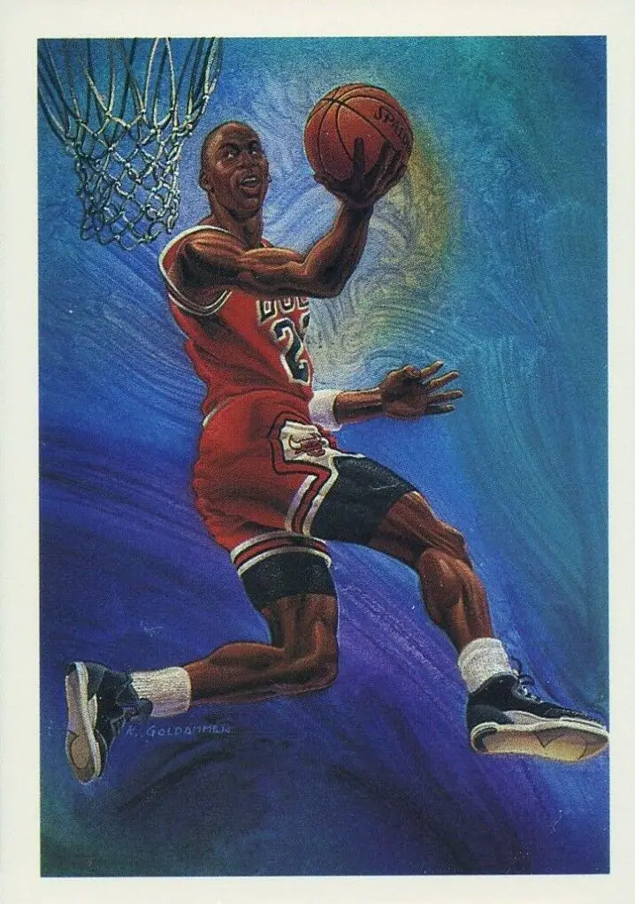 1990 NBA Hoops Michael Jordan Team Checklist Card #358
