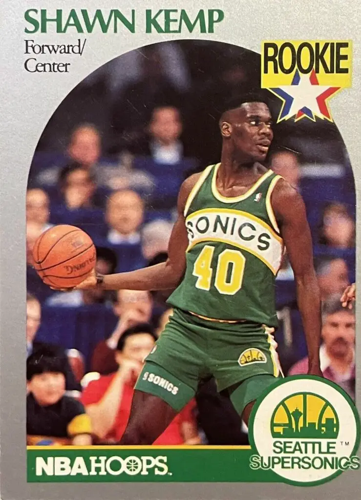 1990 NBA Hoops Shawn Kemp Rookie Card #279