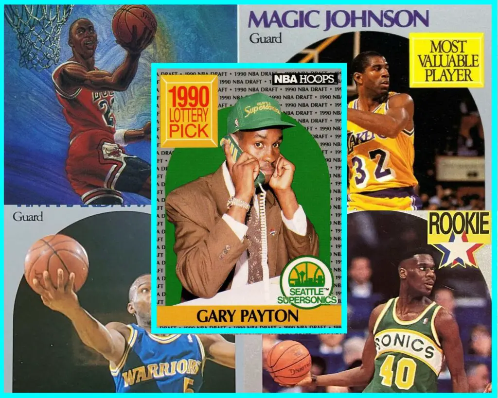 1990 NBA Hoops card collage