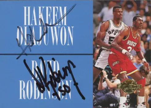 1994-1995 SkyBox Premium Olajuwon:Robinson Autograph No number