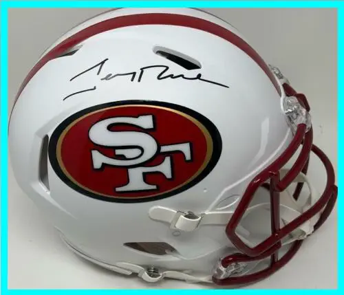 Jerry Rice autographed helmet