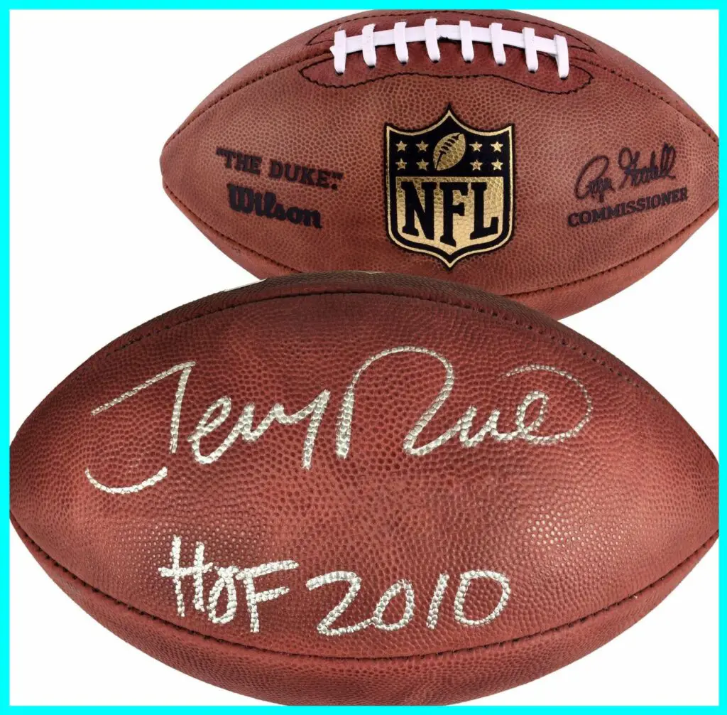 Jerry Rice signed football