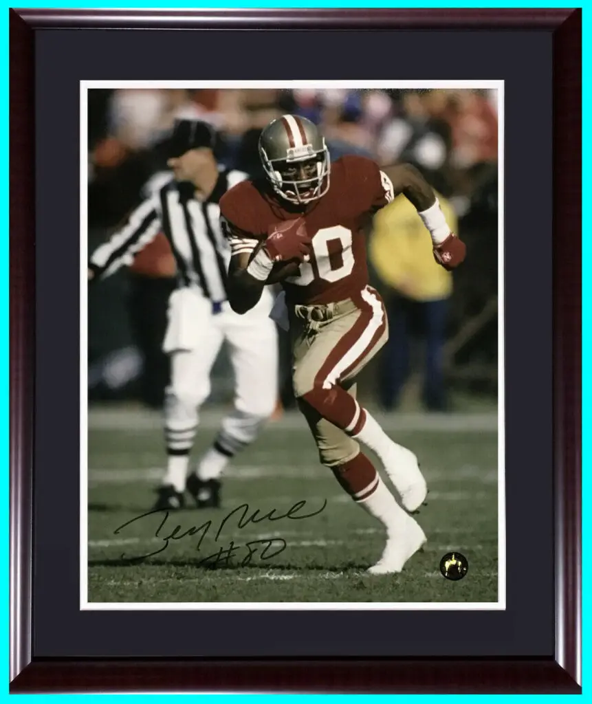 Jerry Rice signed framed photo