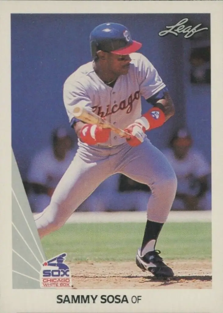 Sammy Sosa Rookie Card #220 - Leaf 1990 Baseball