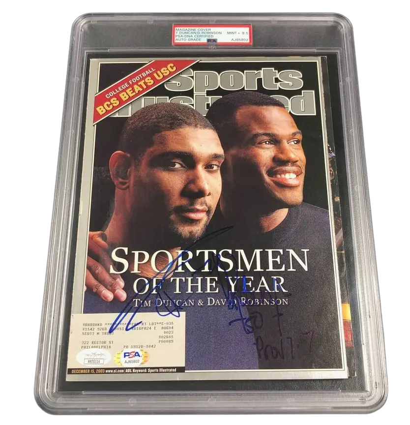 Sports Illustrated issue commemorating David Robinson and Duncan 