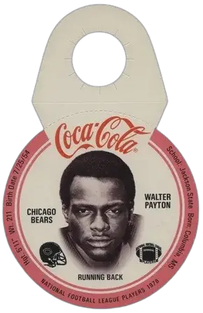 Walter Payton 1976 Coke Disc