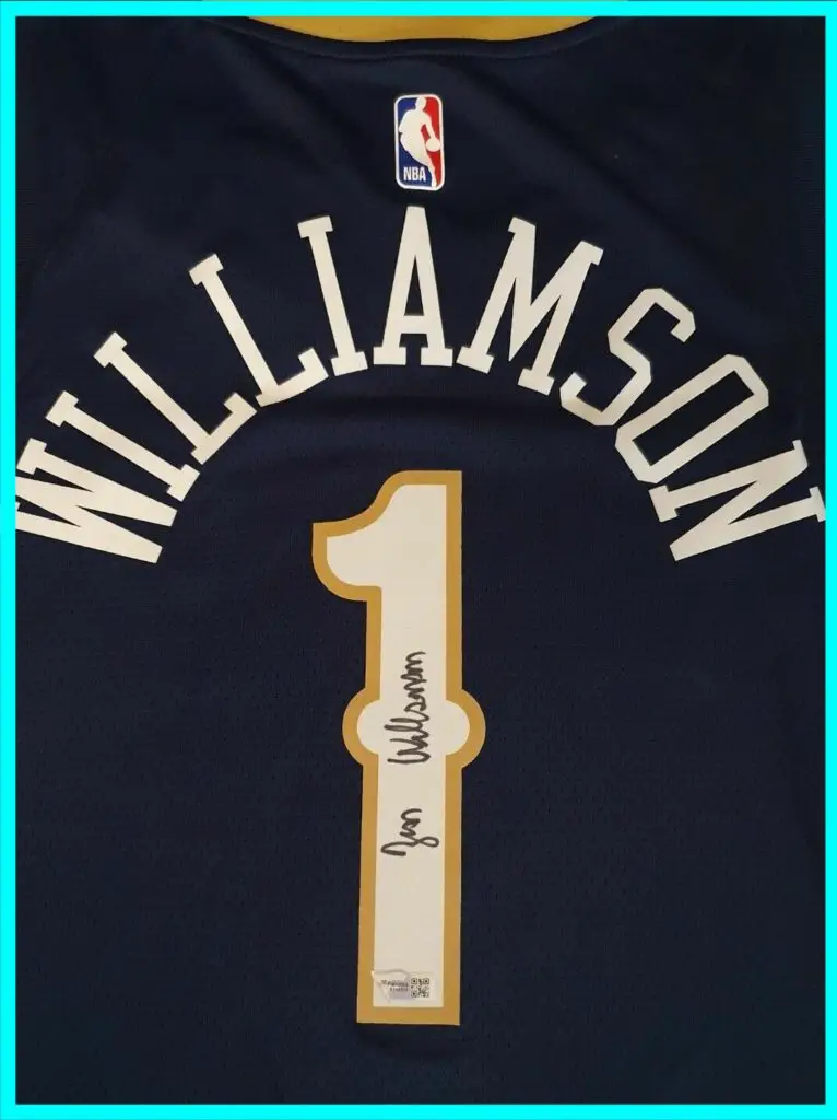 Zion Williamson autographed Pelican Jersey