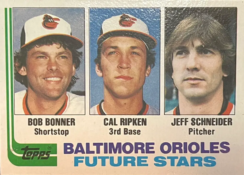 1982 Topps Baltimore Orioles Future Stars Rookie Card (Bonner, Ripken, Schneider) #21