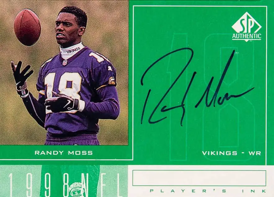 1998 Upper Deck SP Authentic Player's Ink Rookie Card #RM Randy Moss