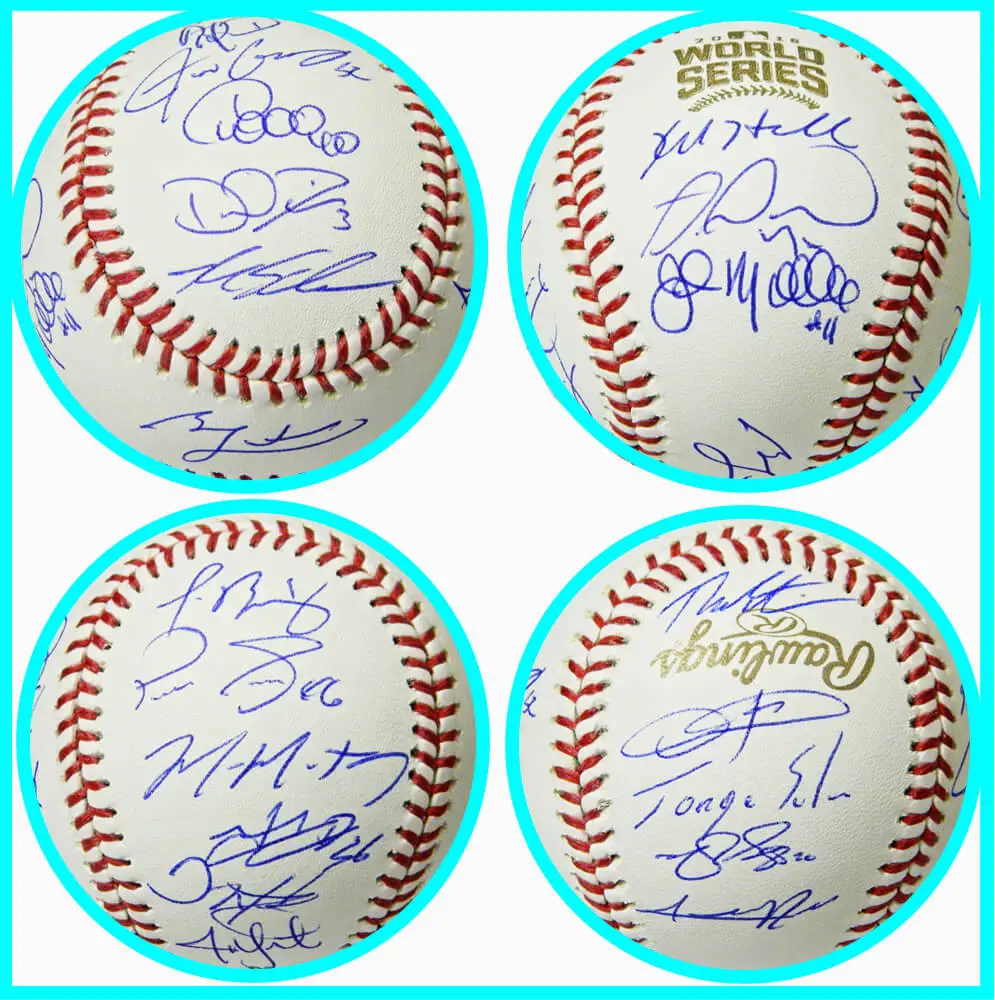 2016 Baseball memorabilia signed chicago cubs baseball