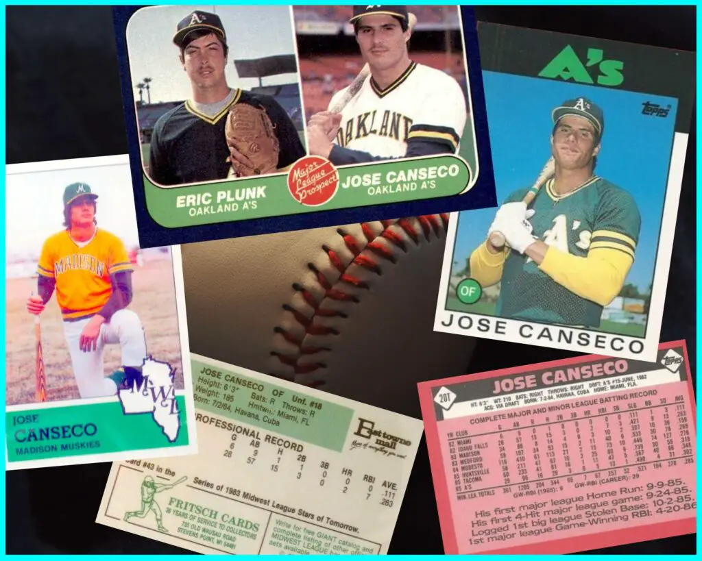 Jose Canseco Rookie and Minor League cards