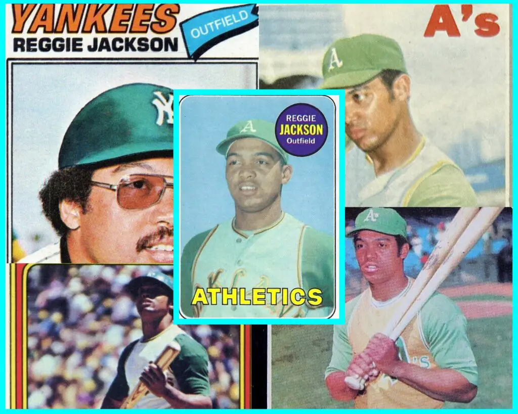 Reggie Jackson Baseball Cards Collage