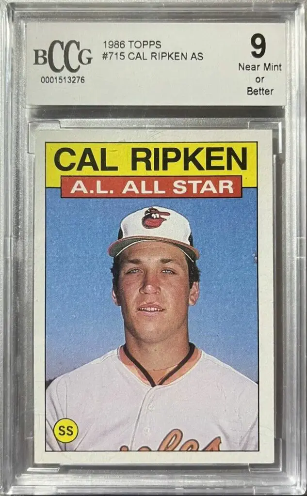 Topps 1986 Cal Ripken #715 BCCG 9