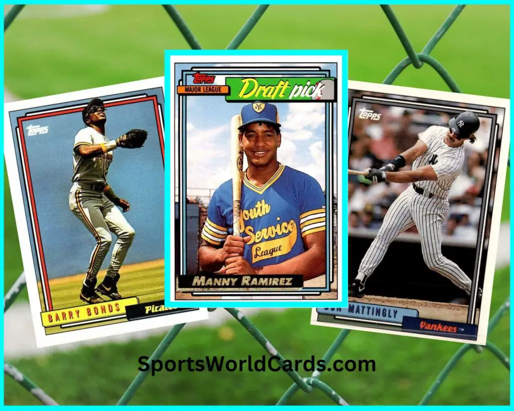 1992 Topps Baseball Cards collage