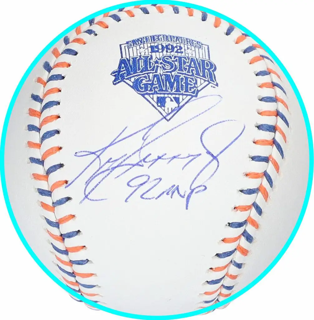 1992 signed Ken Griffey Jr baseball