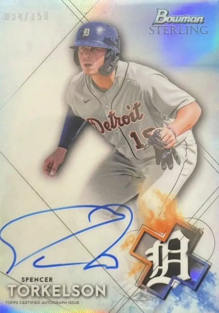 2021 Topps Bowman Sterling Prospect Autographs Spencer Torkelson Rookie Card #BSPA-ST