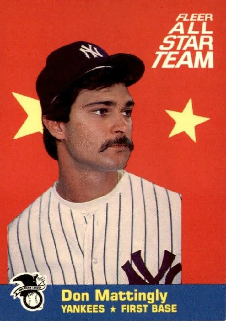 1986 Don Mattingly Fleer All Stars Baseball Card #1