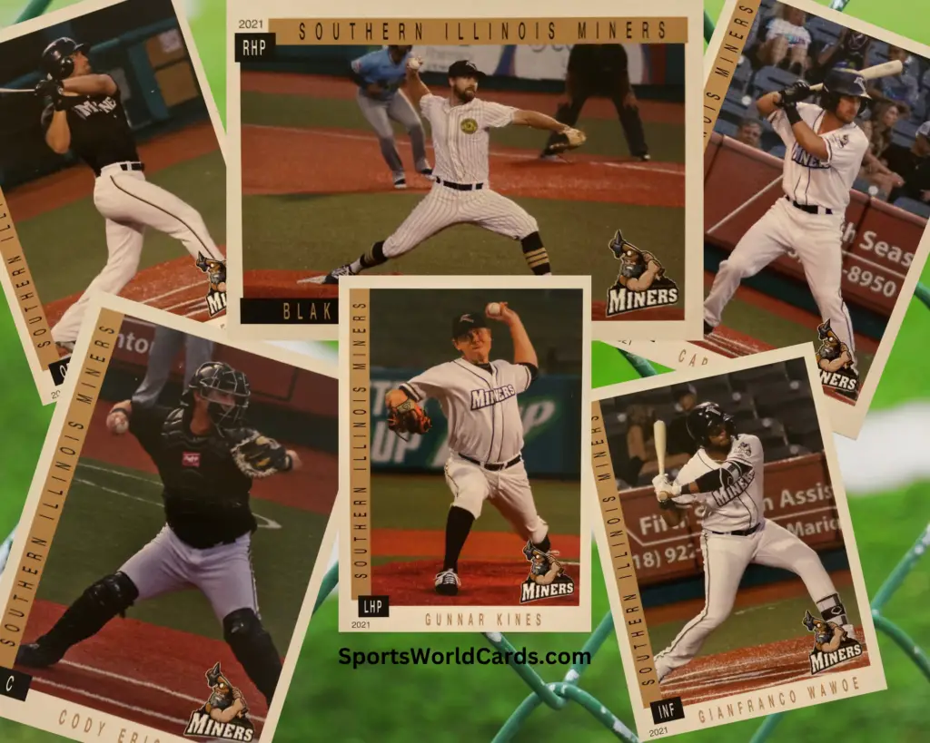 2021 baseball cards of the Southern Illinois Miners