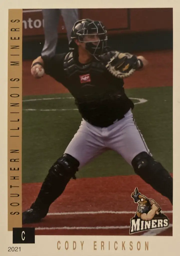 Cody Erickson. 2021 baseball card. S I Miners