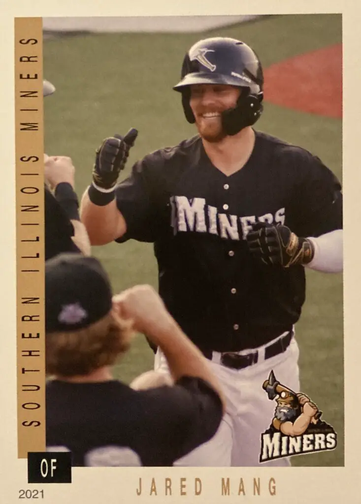 Jared Mang 2021 Southern Illinois Miners Baseball trading card