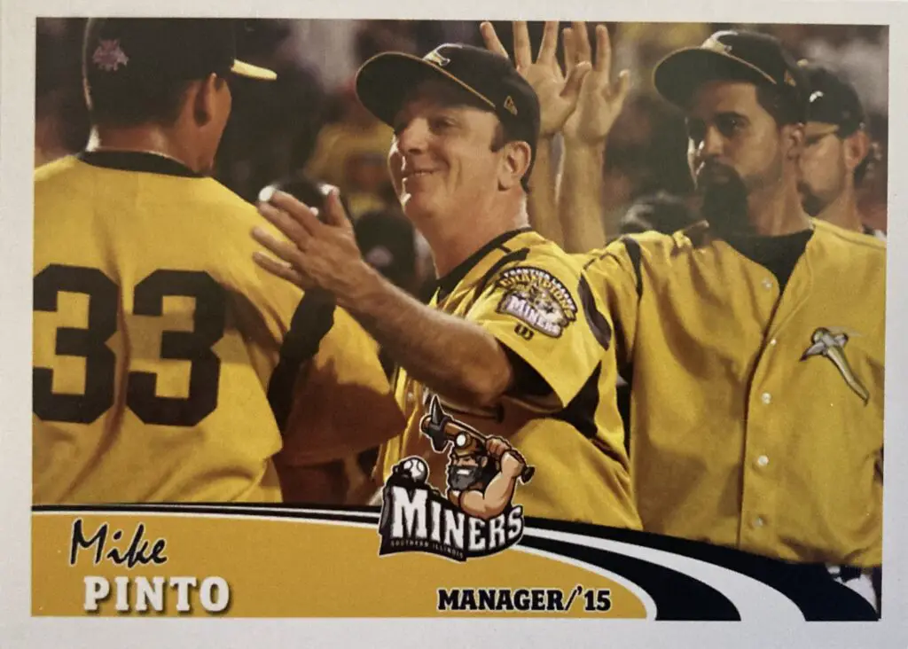 Mike Pinto 2015 baseball cards southern illinois miners