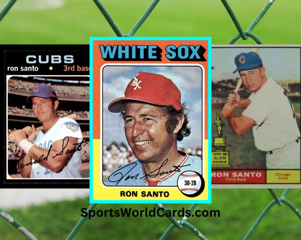 Ron Santo Baseball Card Collage