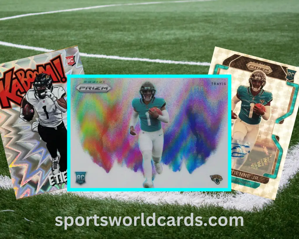 Travis Etienne Jr. Football Cards Collage